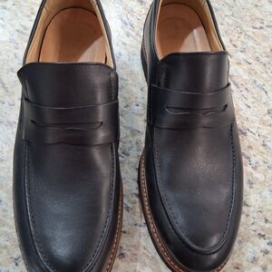 Samuel Hubbard Men's 10.5 M Penny Loafer Black Leather Shoe